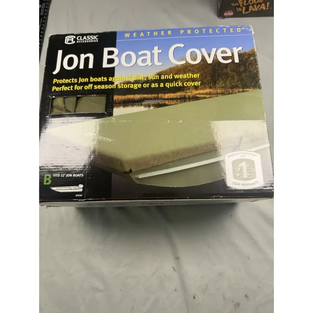 Classic Accessories Jon Boat Cover 12 Ft Size B Weather Protected NIB